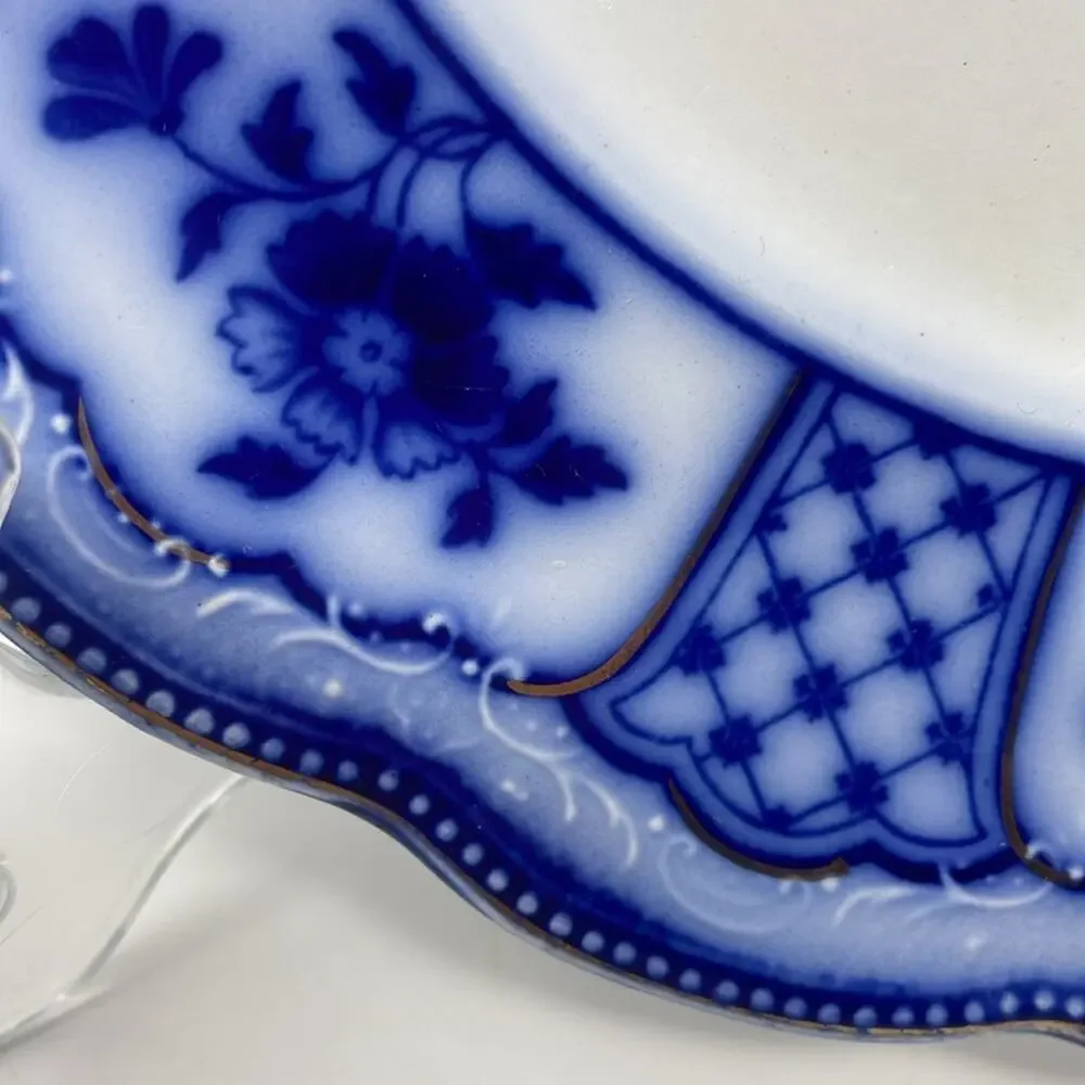 Antique Grindley Melbourne Flow Blue Luncheon Plate